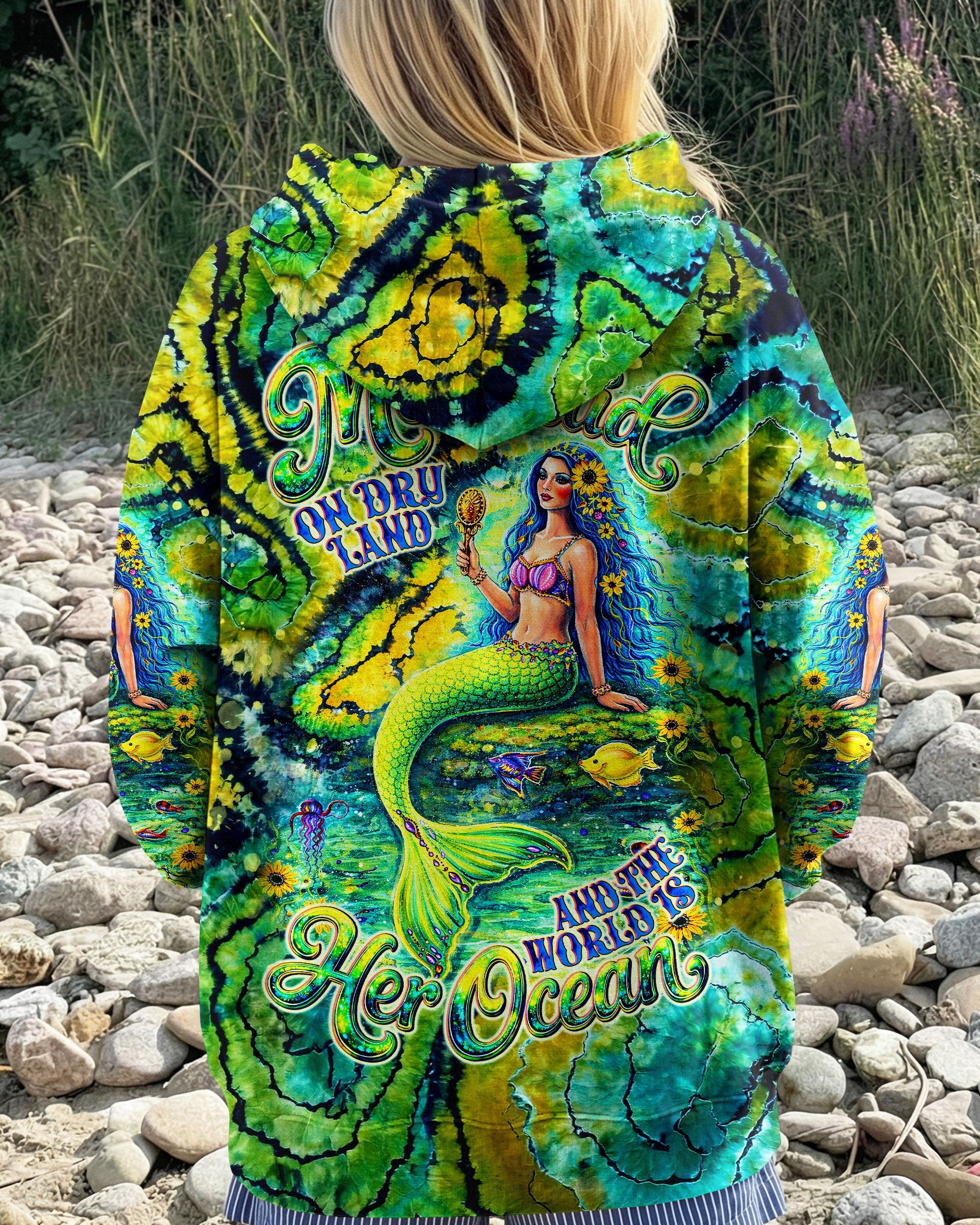 SHE IS A MERMAID SWIRL ALL OVER PRINT  - TLNT0904262