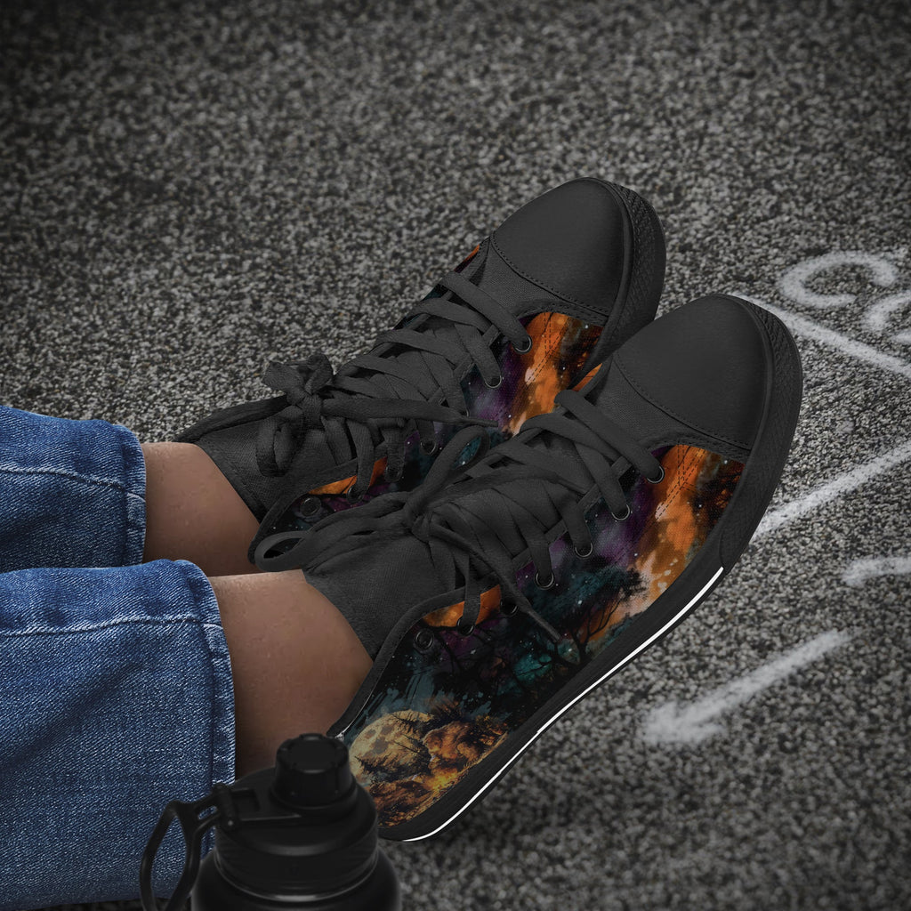 MAKING MEMORIES ONE CAMPFIRE AT A TIME BIGFOOT HIGH TOP CANVAS SHOES - TLNO2409245 jet