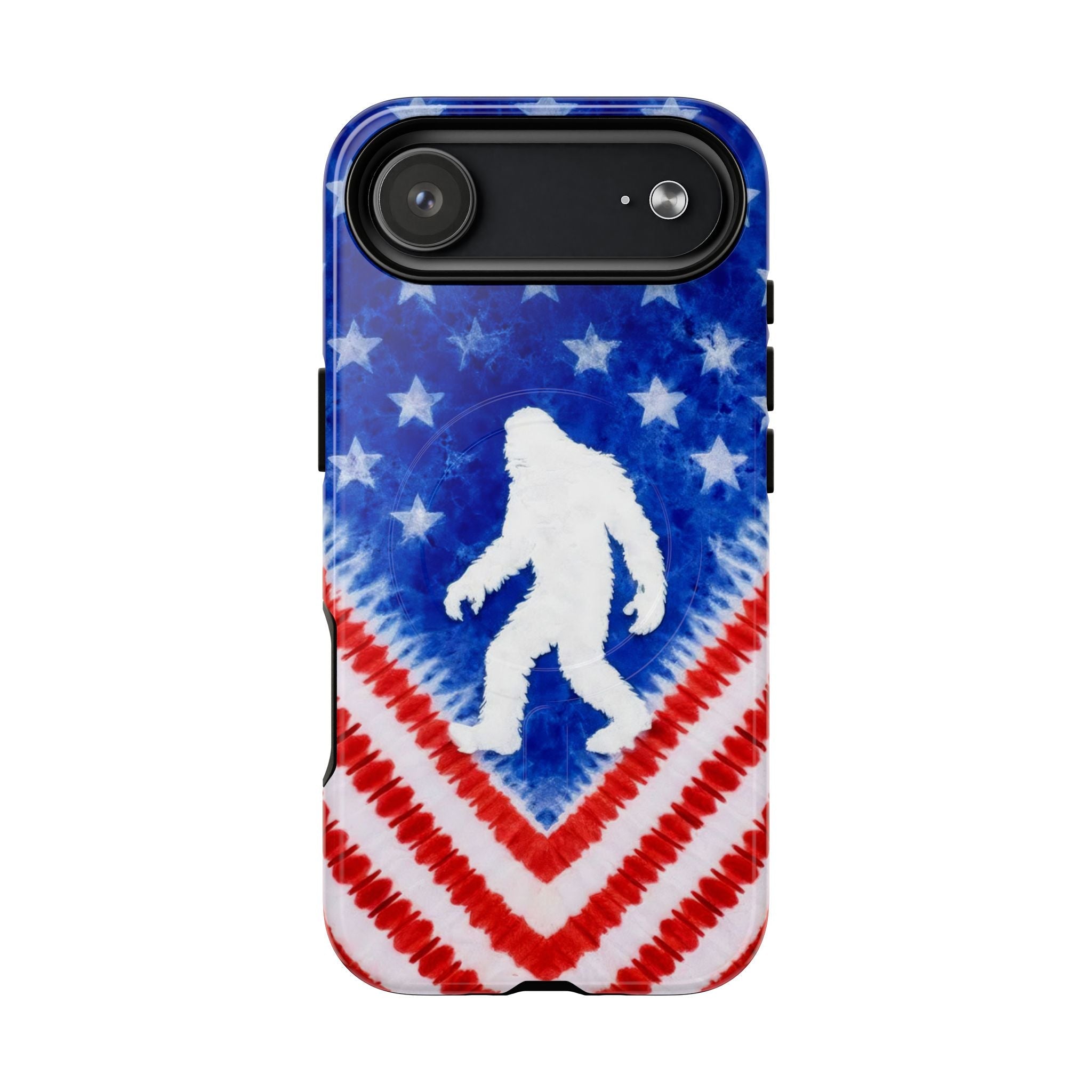BIGFOOT FLAG RED WHITE & BLUE SWIRL MAGNETIC PHONE CASE  - TLTW2105265