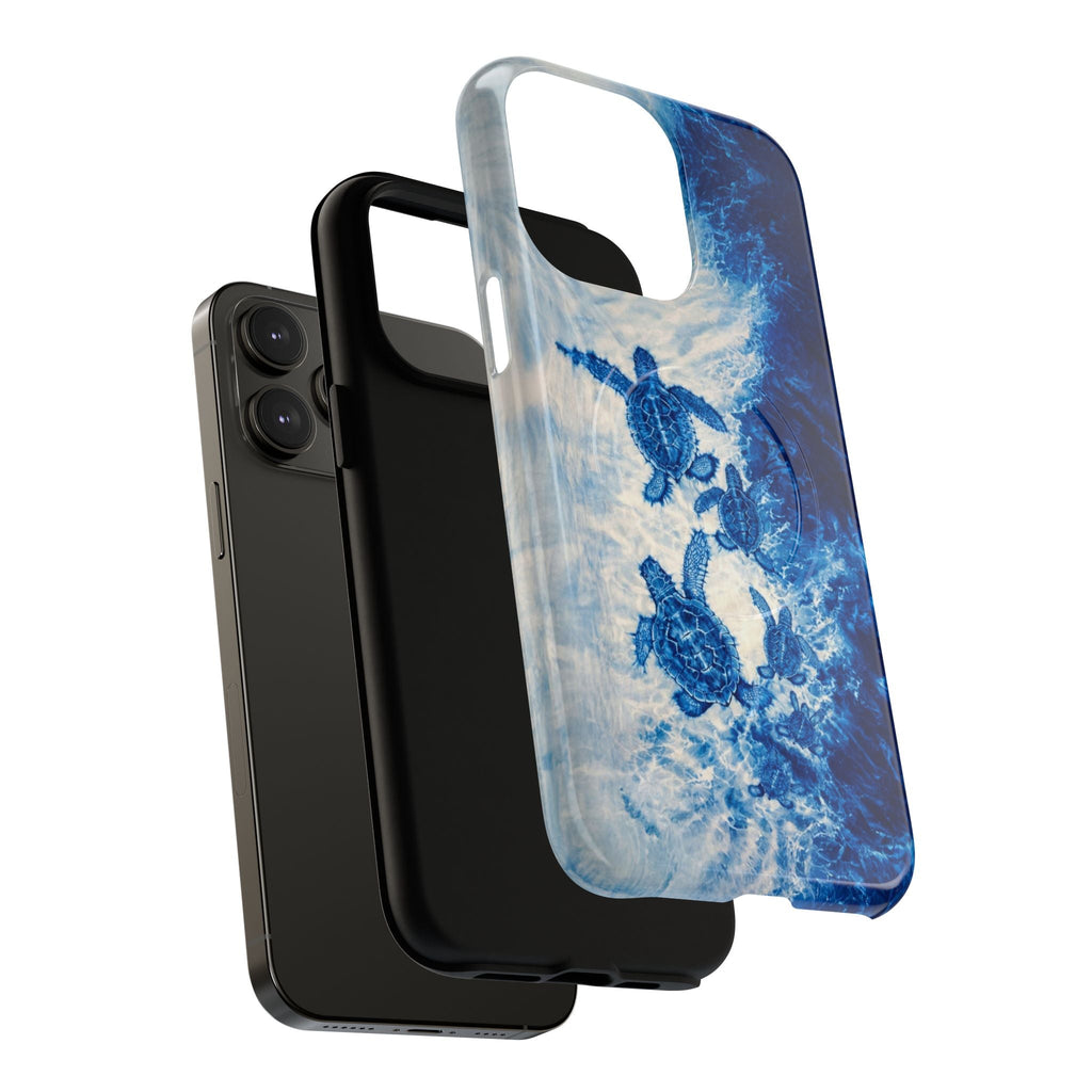 SEA TURTLE FAMILY WAVES MAGNETIC PHONE CASE  - TLTW1704264