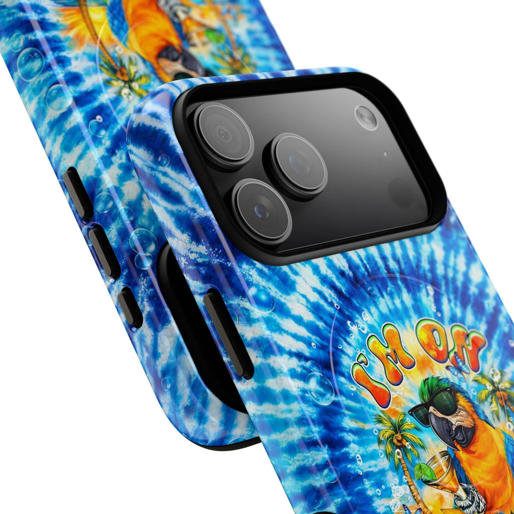 I'M ON ISLAND TIME PARROT  MAGNETIC PHONE CASE  - TLHG1604261