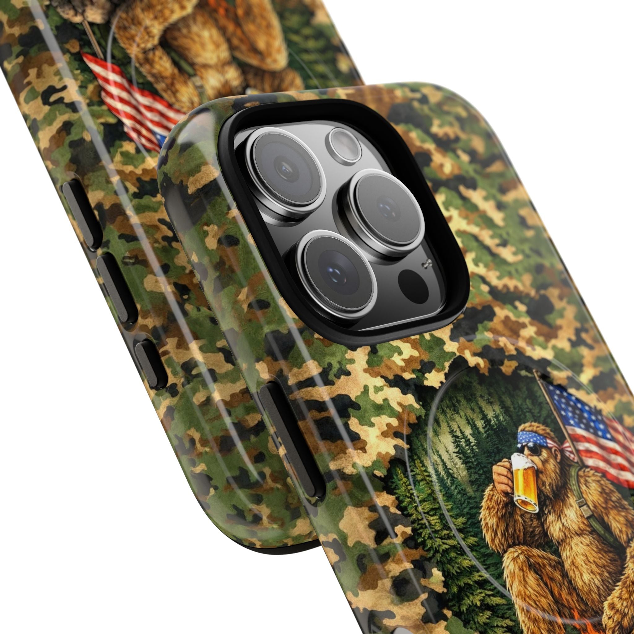 BIGFOOT CAMPFIRE CAMOUFLAGE MAGNETIC PHONE CASE   - TLHN1604264
