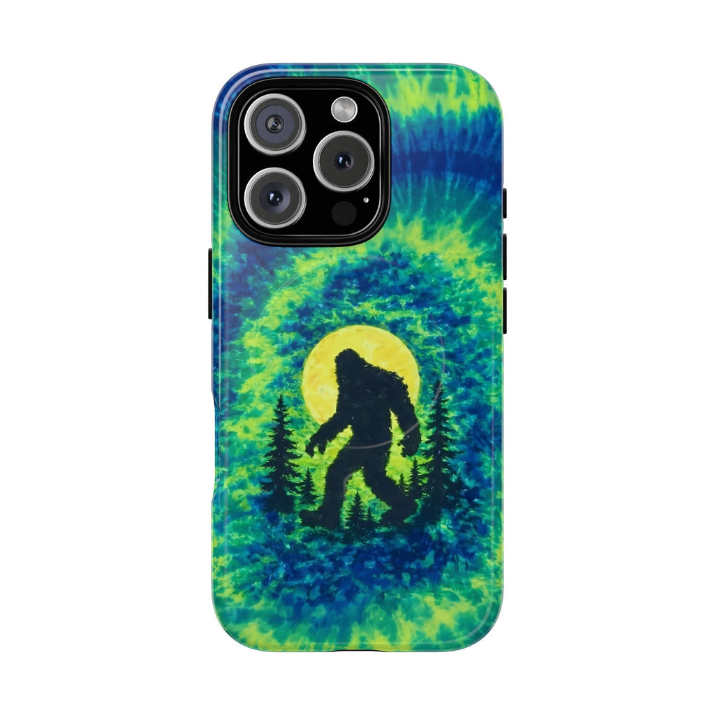 BIGFOOT IN THE FOREST GREEN BLUE SWIRL MAGNETIC PHONE CASE  - TLNO0505262