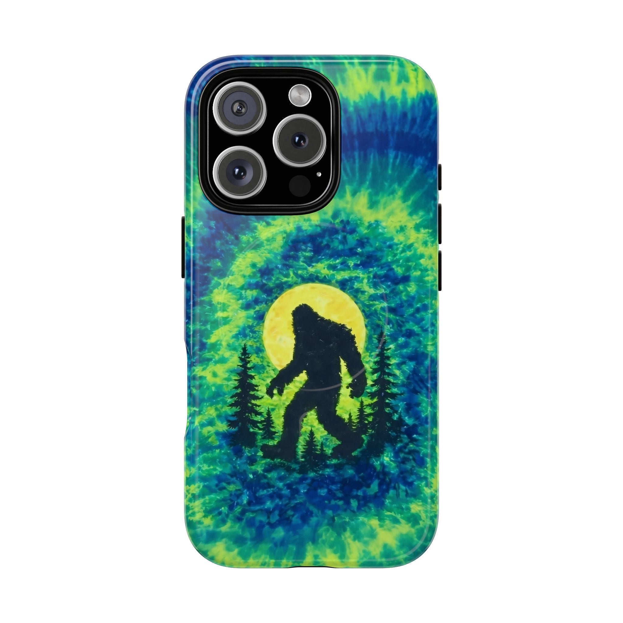 BIGFOOT IN THE FOREST GREEN BLUE SWIRL MAGNETIC PHONE CASE  - TLNO0505262