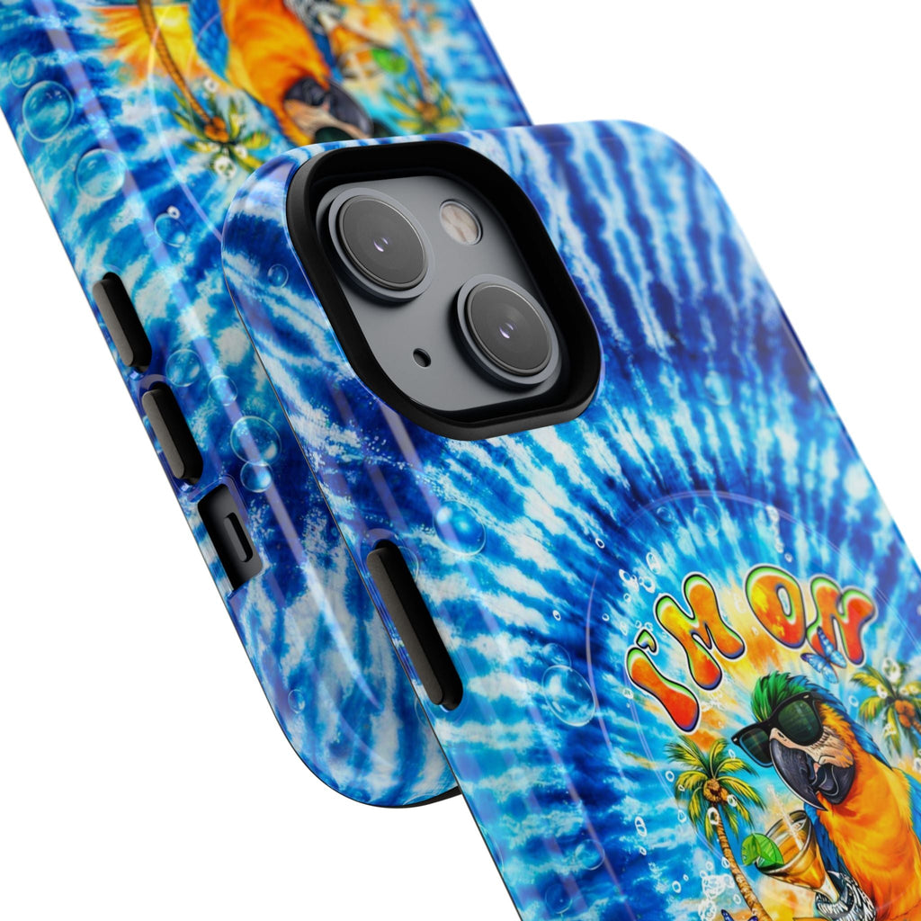 I'M ON ISLAND TIME PARROT  MAGNETIC PHONE CASE  - TLHG1604261