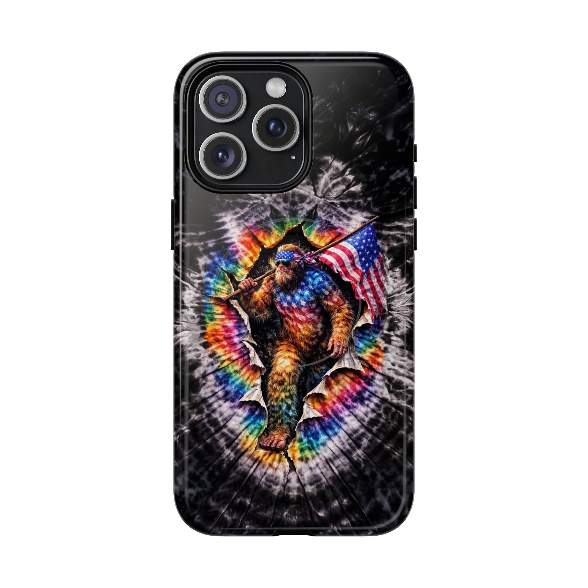 BIGFOOT WITH FLAG SWIRL MAGNETIC  PHONE CASE  - TLTW1905264