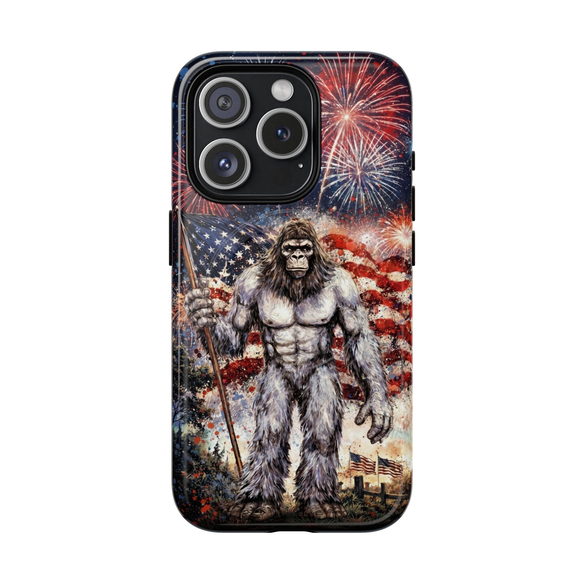 BIGFOOT FIREWORK STARS AND STRIPES MAGNETIC PHONE CASE  - TLNO1905262