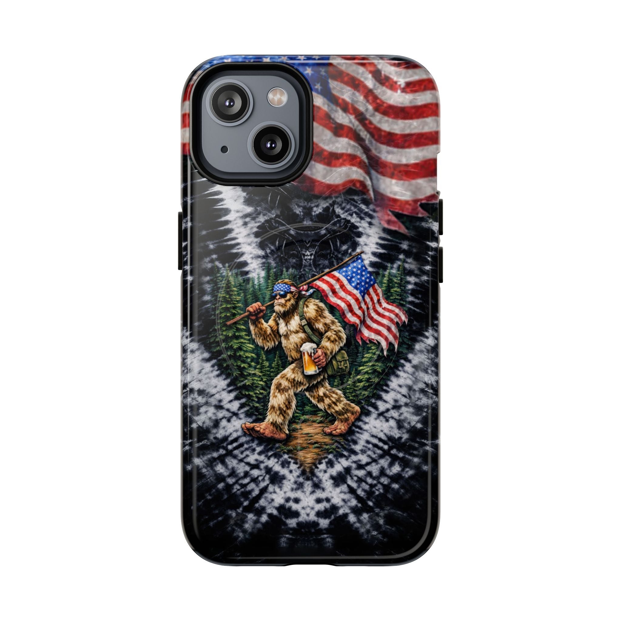 BIGFOOT WITH FLAG V SWIRL MAGNETIC PHONE CASE  - TLTW0405263
