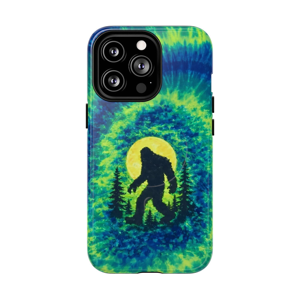 BIGFOOT IN THE FOREST GREEN BLUE SWIRL MAGNETIC PHONE CASE  - TLNO0505262