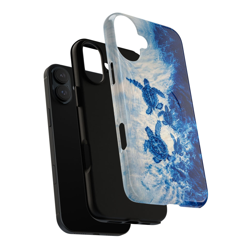 SEA TURTLE FAMILY WAVES MAGNETIC PHONE CASE  - TLTW1704264