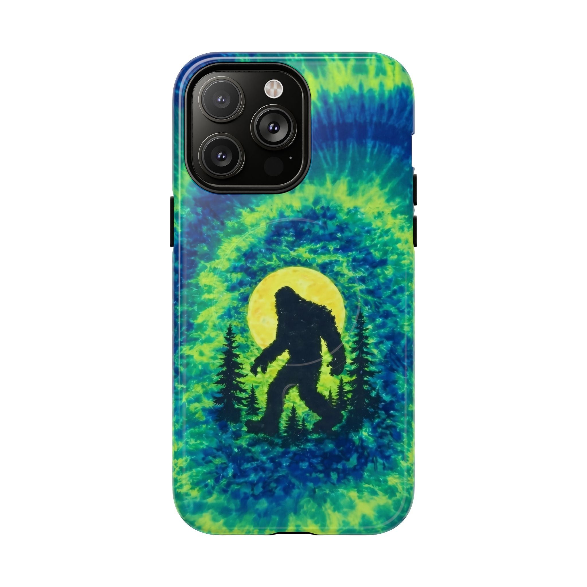 BIGFOOT IN THE FOREST GREEN BLUE SWIRL MAGNETIC PHONE CASE  - TLNO0505262