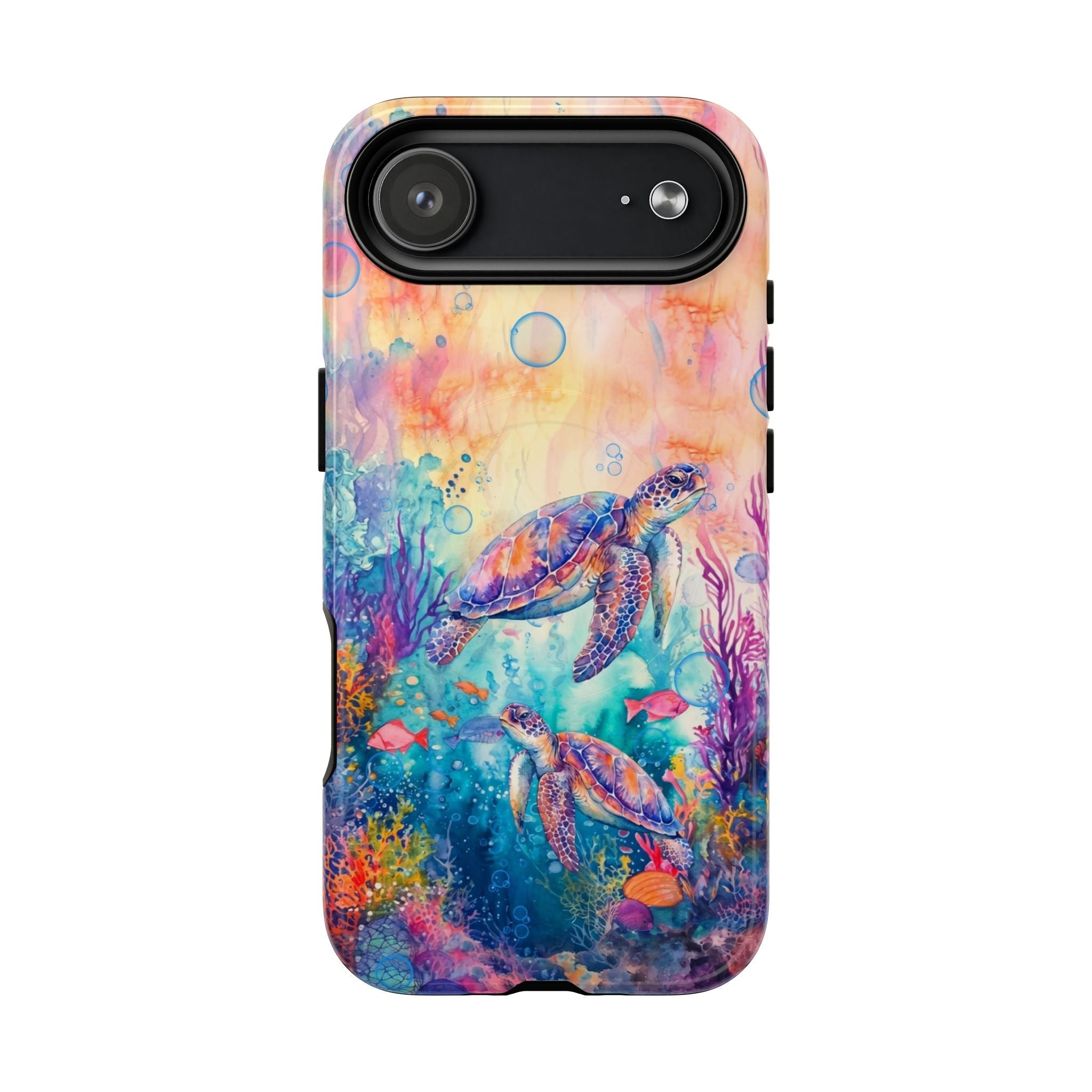 TWO SEA TURTLES UNDERSEA MAGNETIC PHONE CASE  - TLHN1805264