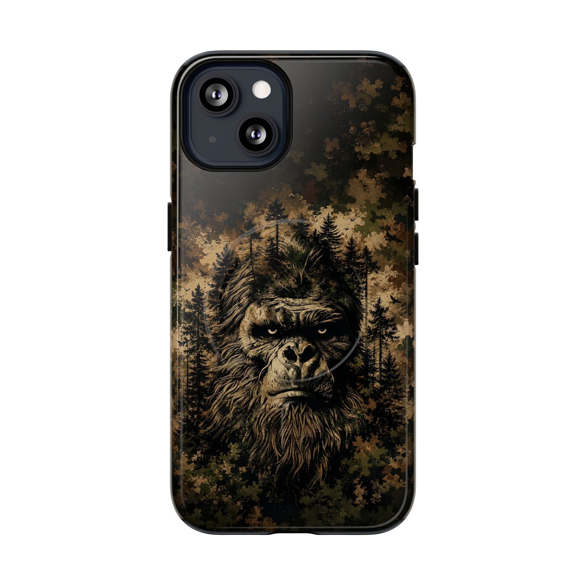 BIGFOOT IN THE FOREST CAMOUFLAGE MAGNETIC PHONE CASE  - TLNT2105264
