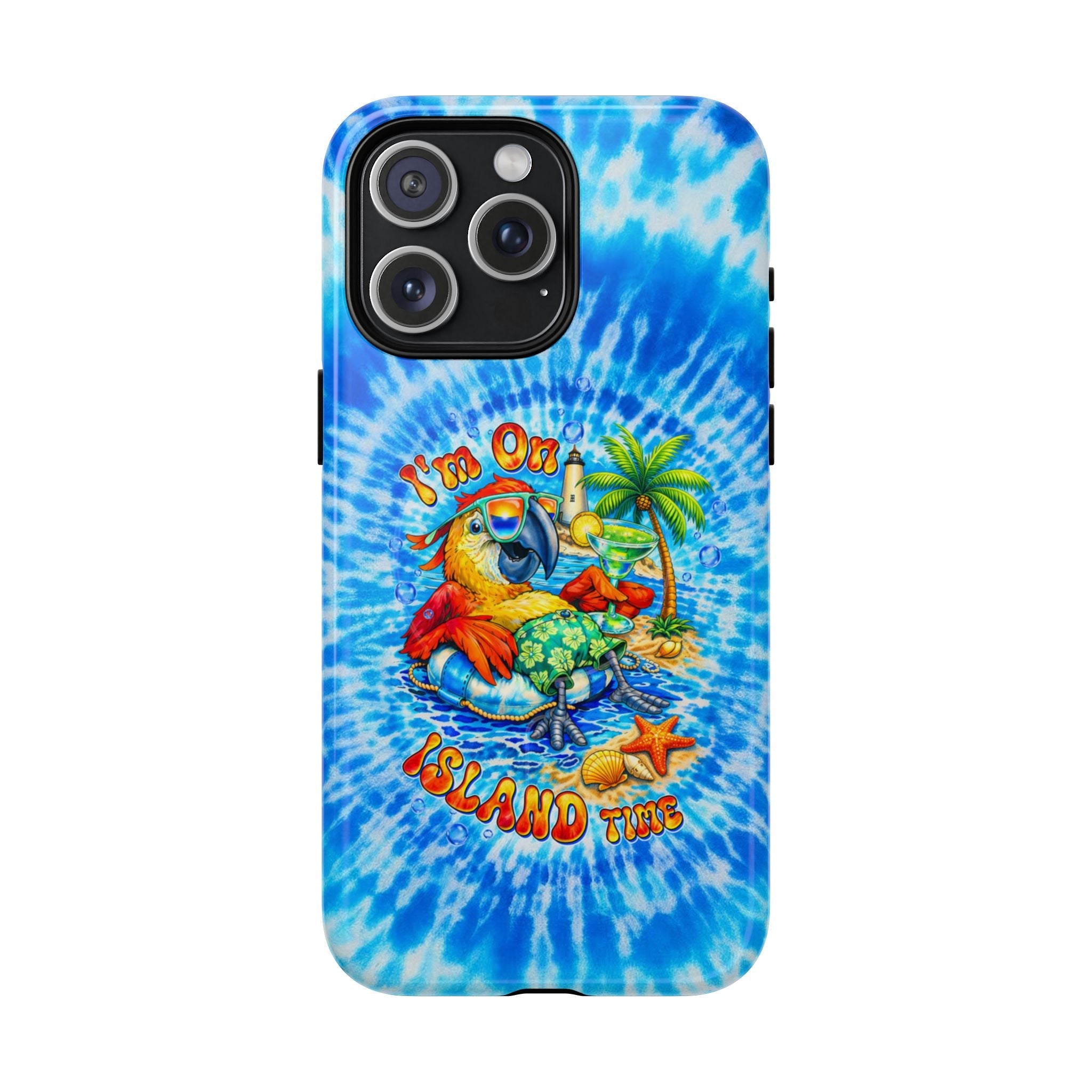 I'M ON ISLAND TIME PARROT SWIRL MAGNETIC PHONE CASE   - TLTW1304262
