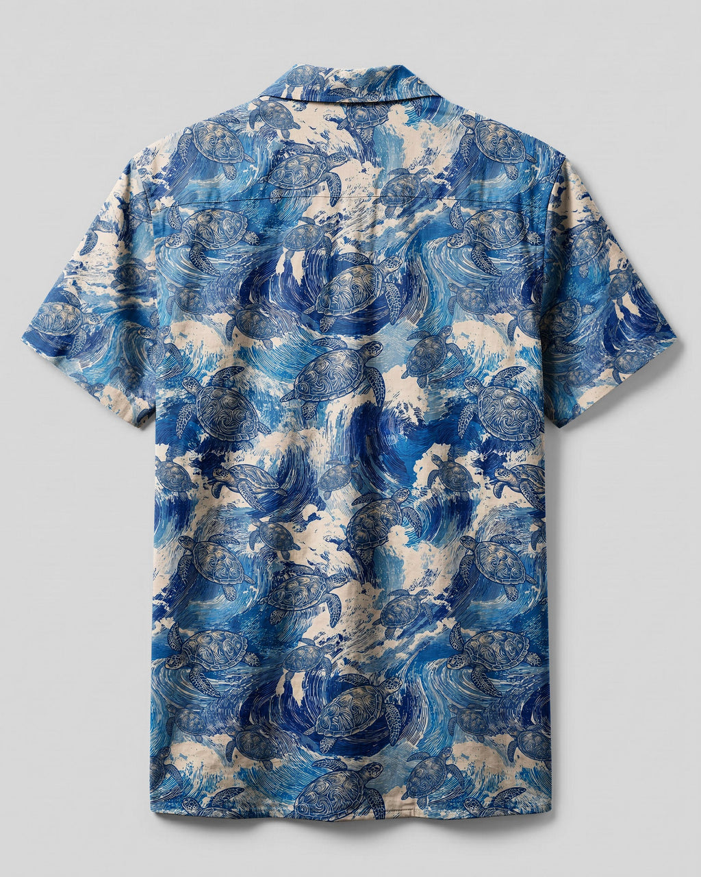 OCEAN TURTLE WAVES CAMP SHIRT - TYQY0207264