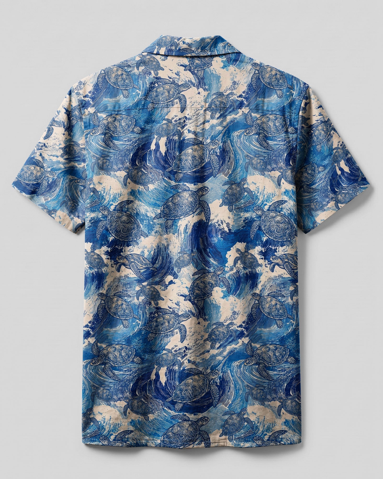 OCEAN TURTLE WAVES CAMP SHIRT - TYQY0207264