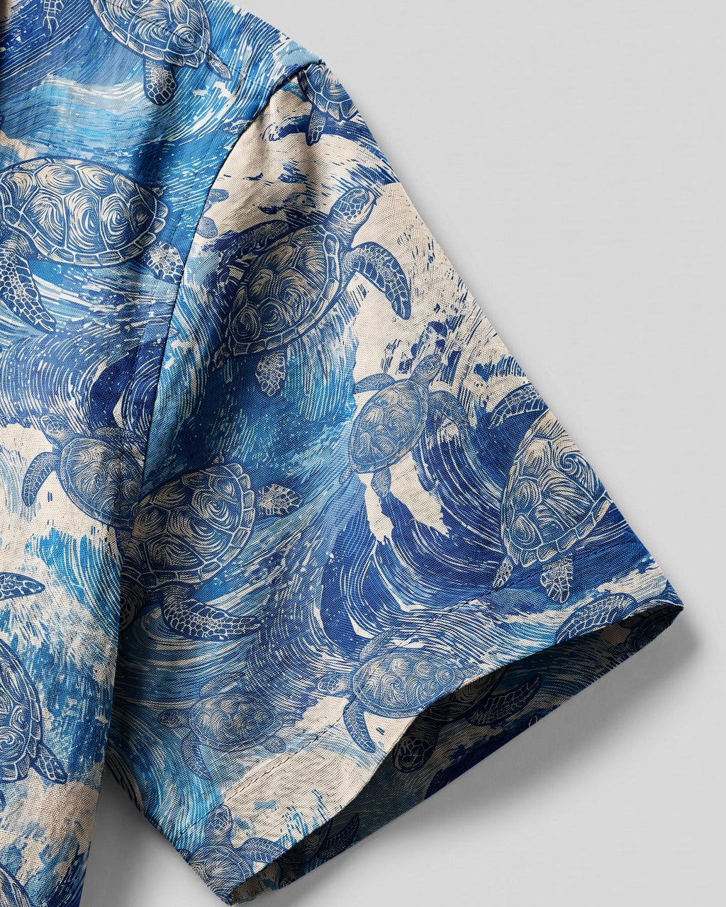 OCEAN TURTLE WAVES CAMP SHIRT - TYQY0207264