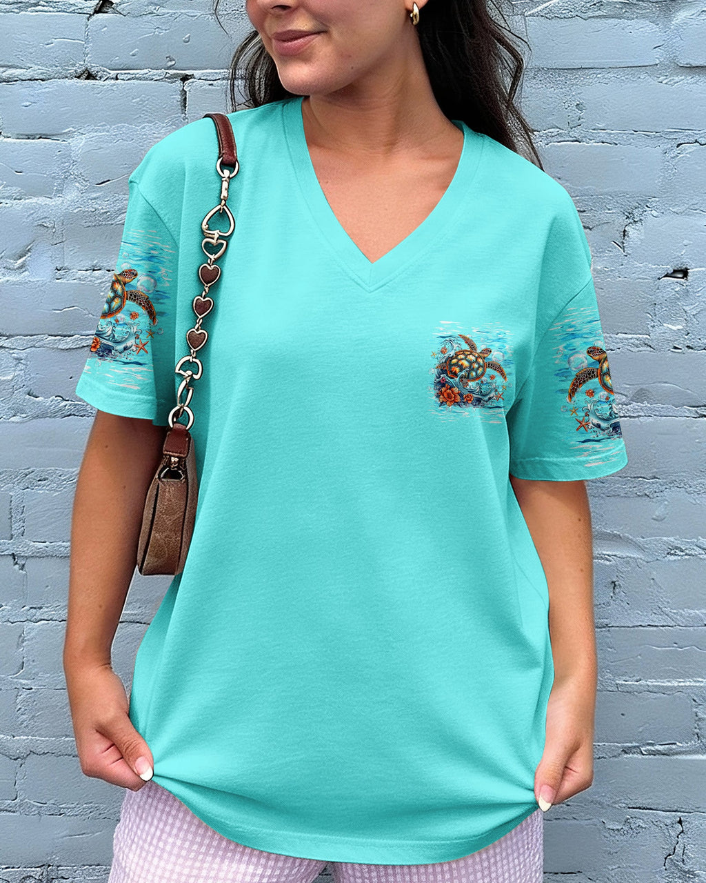 SMELL THE SEA FEEL THE BREEZE TURTLE  ALL OVER PRINT   - TLHG0406263
