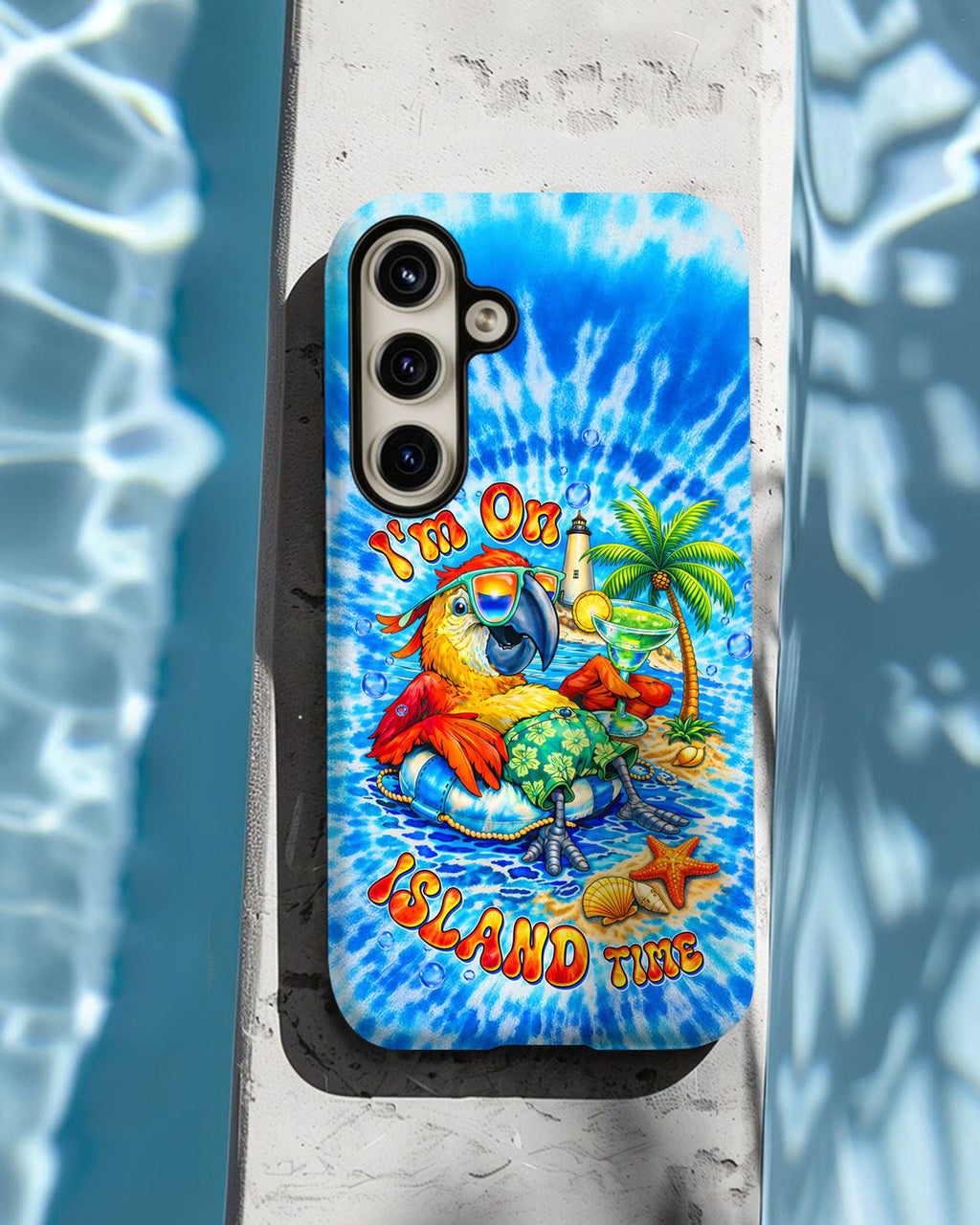I'M ON ISLAND TIME PARROT SWIRL PHONE CASE   - TLTW1304262