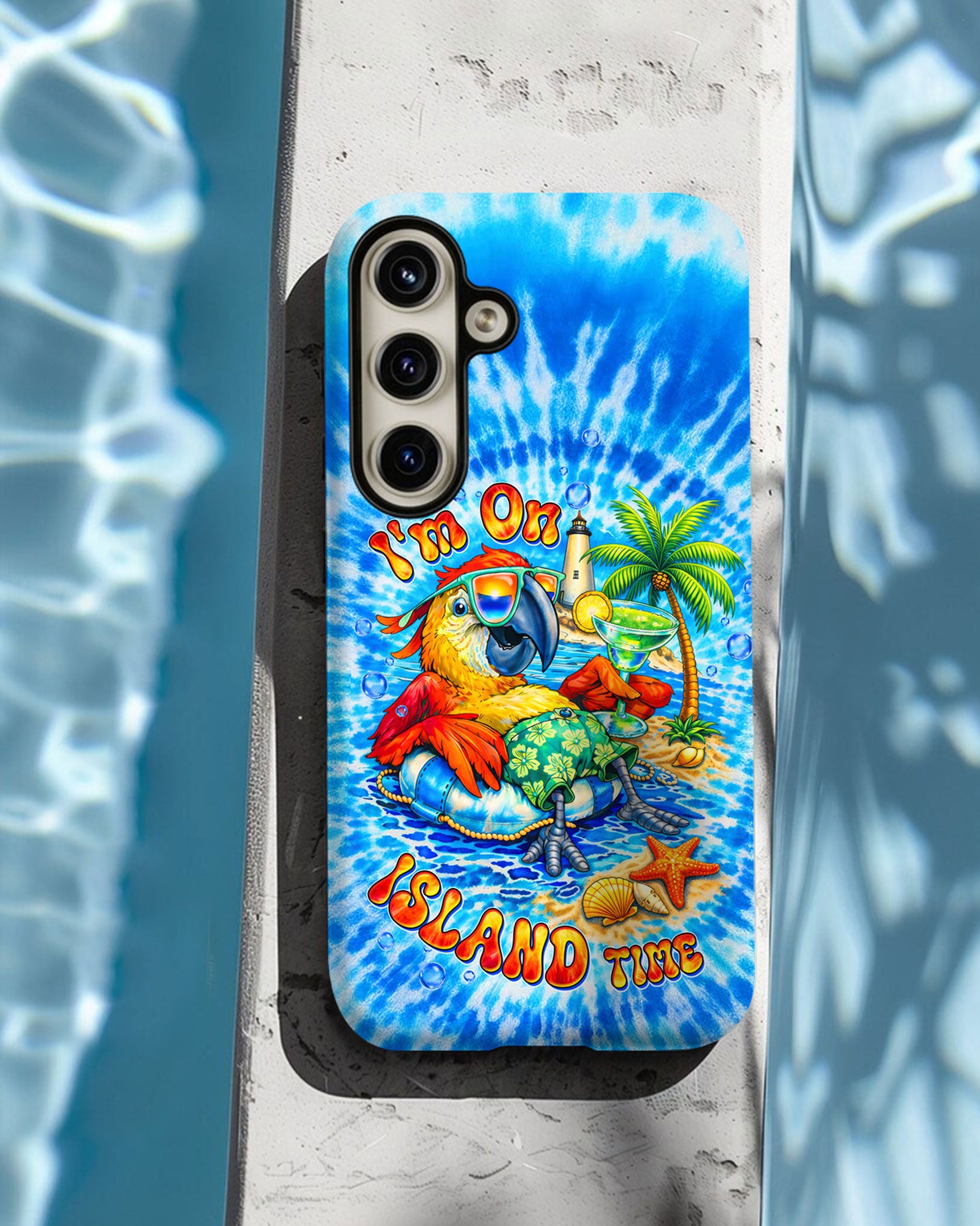 I'M ON ISLAND TIME PARROT SWIRL PHONE CASE   - TLTW1304262