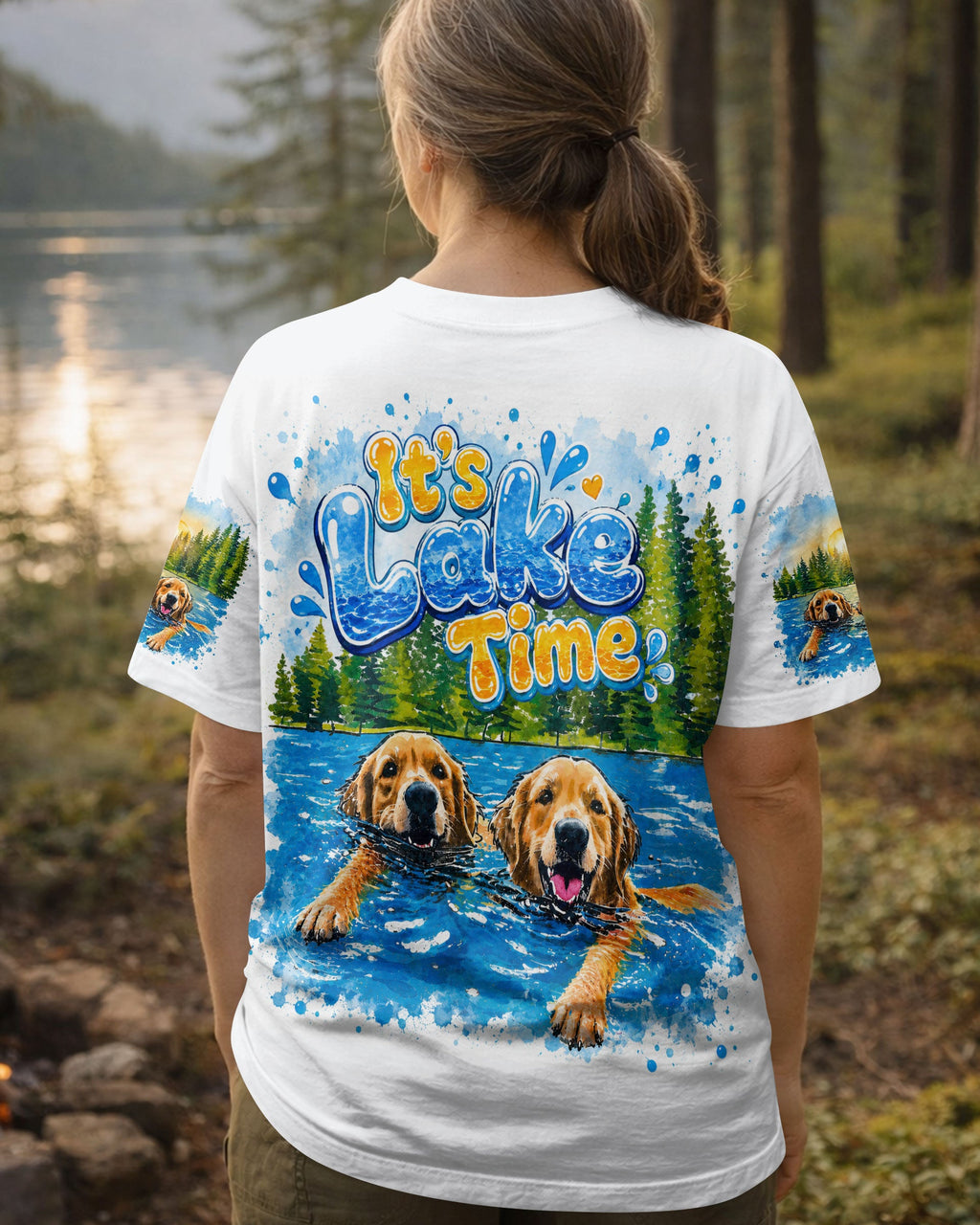 IT'S LAKE TIME LABRADOR DOG  ALL OVER PRINT - TLTW1805263