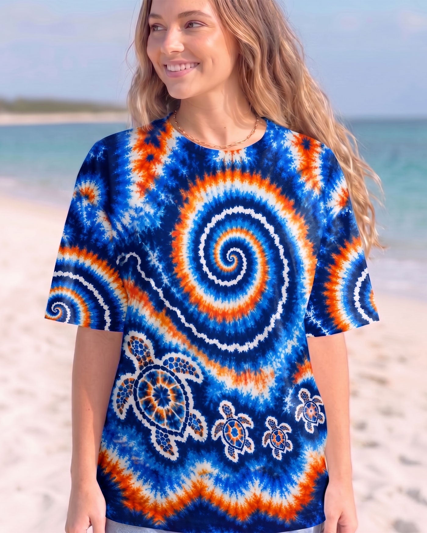 TURTLES WAVES SWIRL ALL OVER PRINT  - TLHN0705261