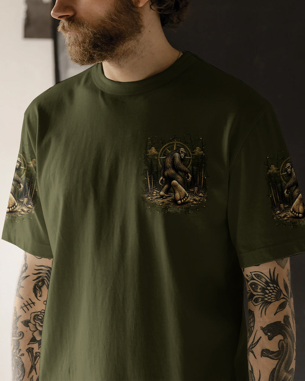 NOT ALL WHO WANDER ARE LOST BIGFOOT ALL OVER PRINT  - TLHN2905261