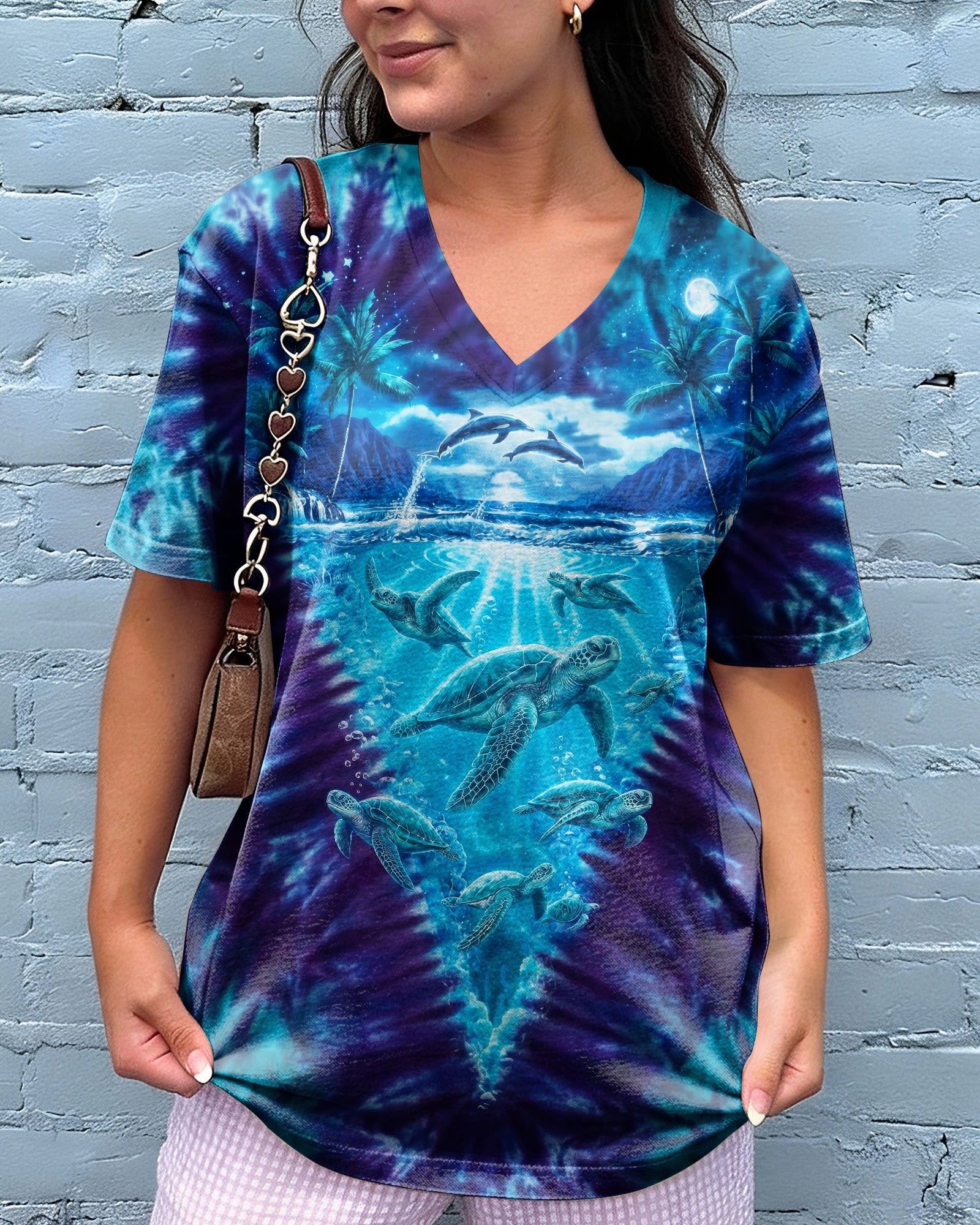 TURTLE MOONLIT PARADISE ALL OVER PRINT - RI0506263