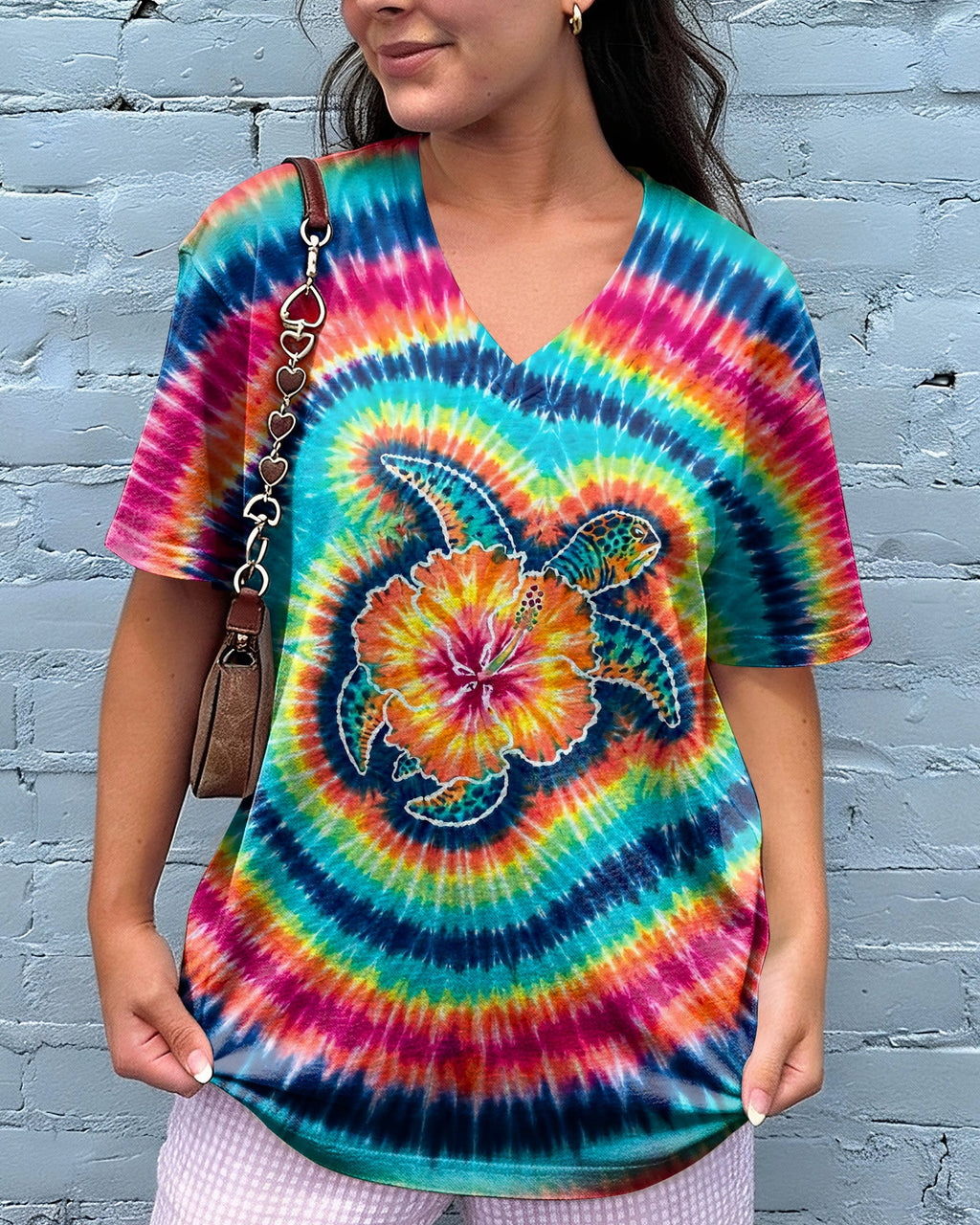 HIBISCUS SEA TURTLE SWIRL ALL OVER PRINT - TLHG1607262