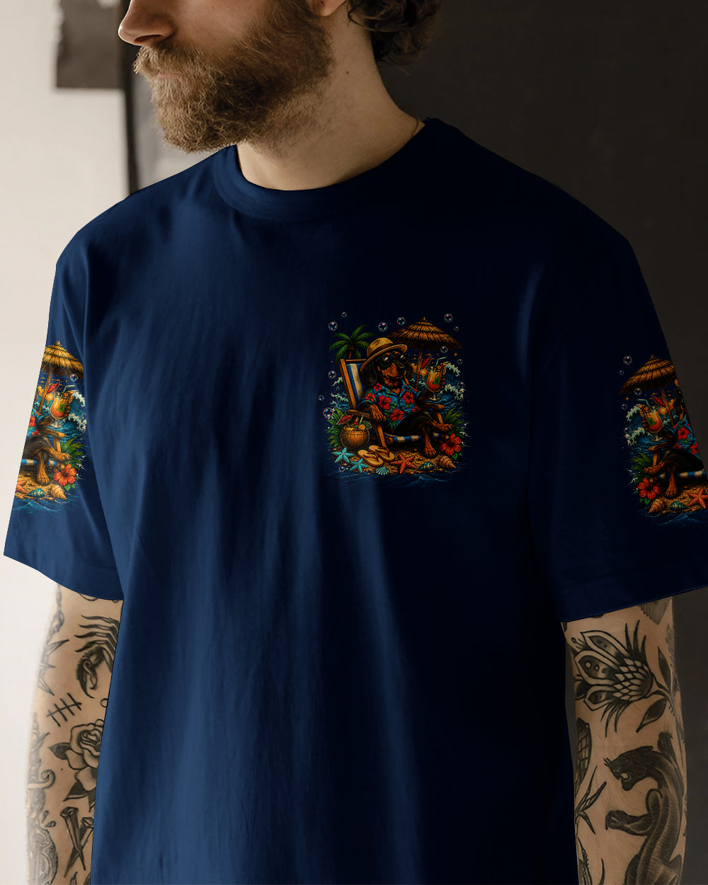 I'M ON ISLAND TIME DACHSHUND DOG ALL OVER PRINT  - TLTW0206261