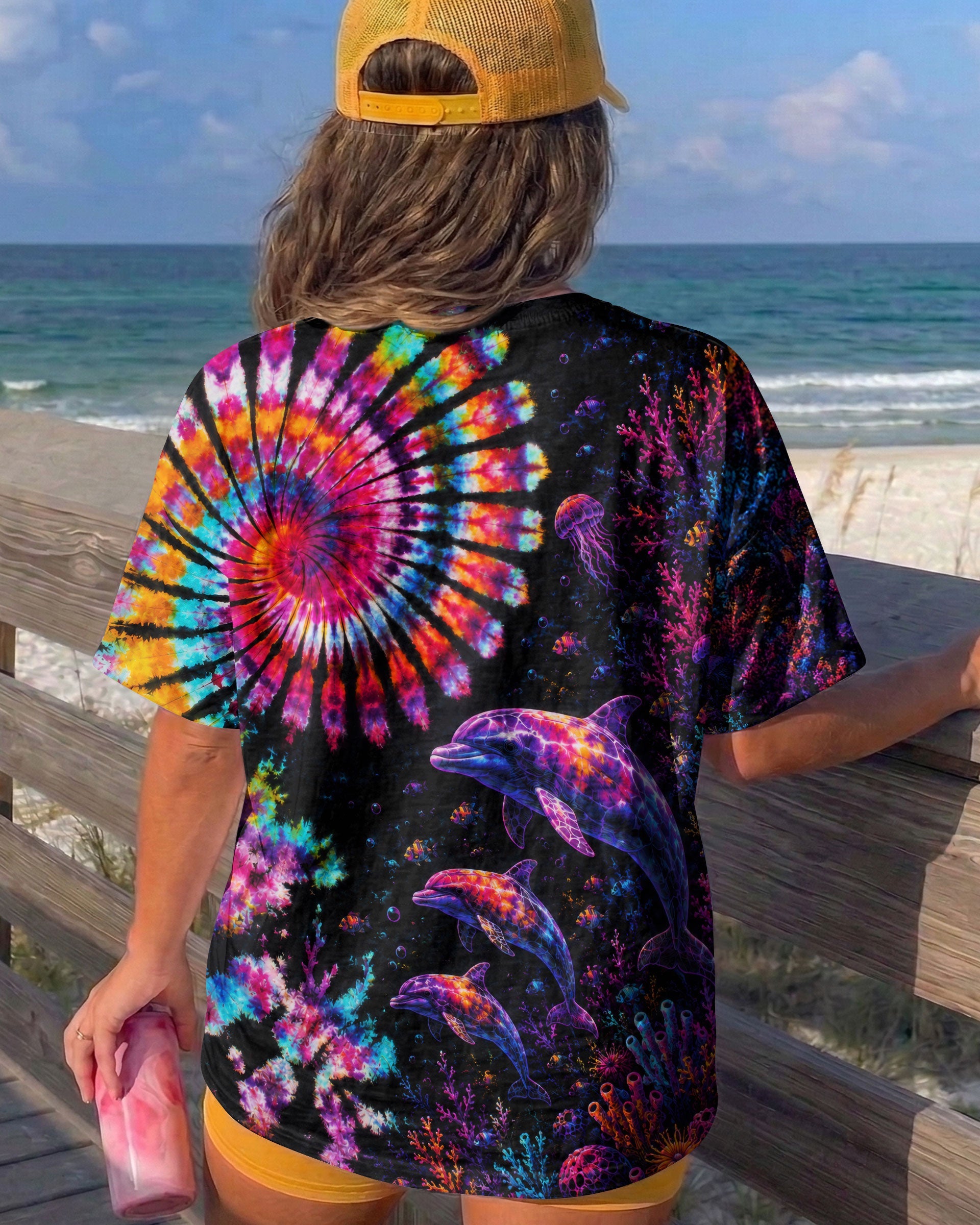 NEON OCEAN WONDERLAND DOLPHIN ALL OVER PRINT - TLTW0206262