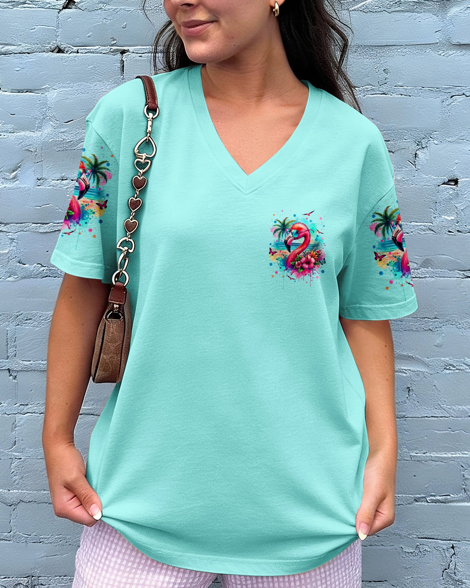 RESTING BEACH FACE FLAMINGO ALL OVER PRINT - TYLN0904262