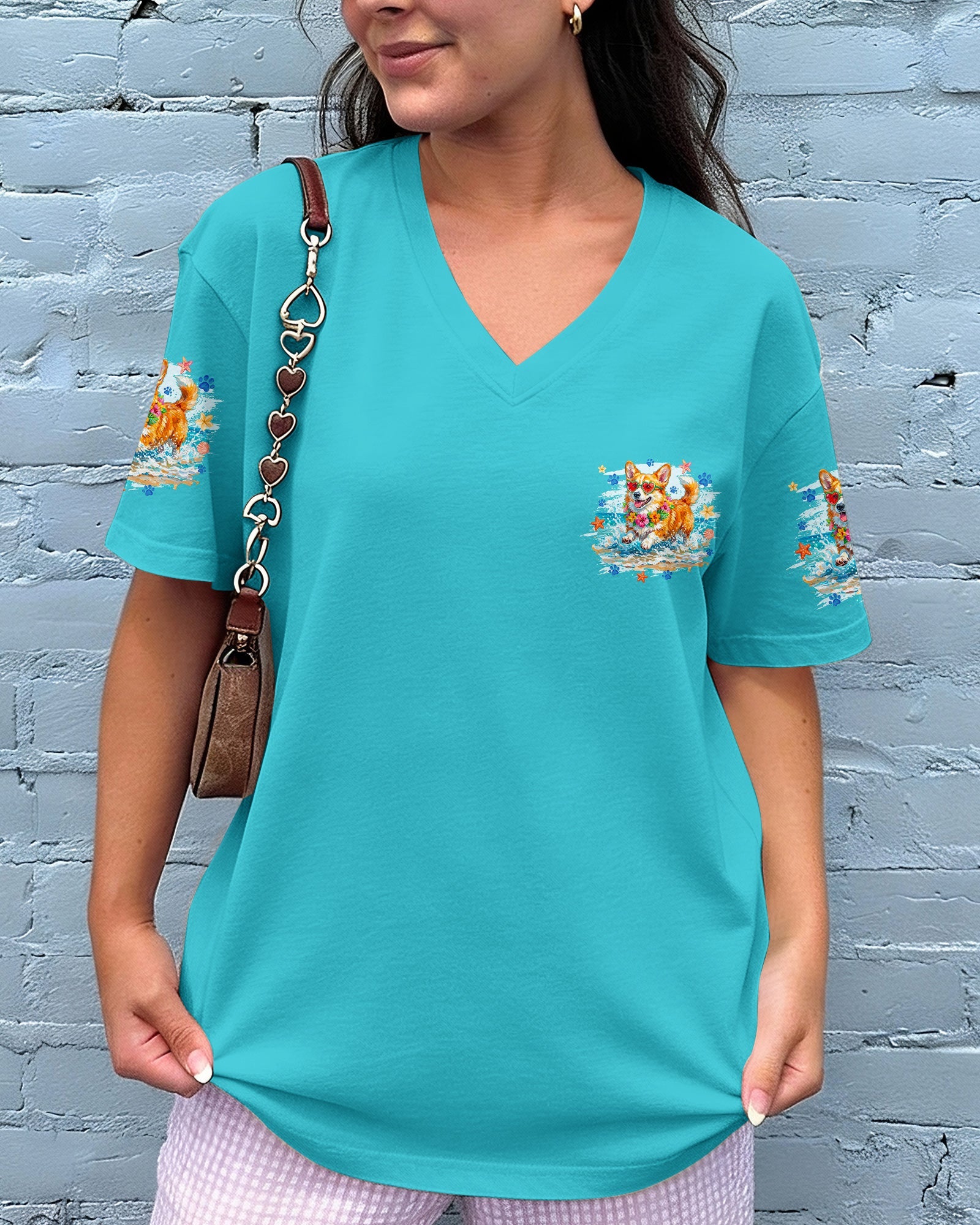 HAPPY AND SALTY CORGI DOG ALL OVER PRINT - TYQY2205261