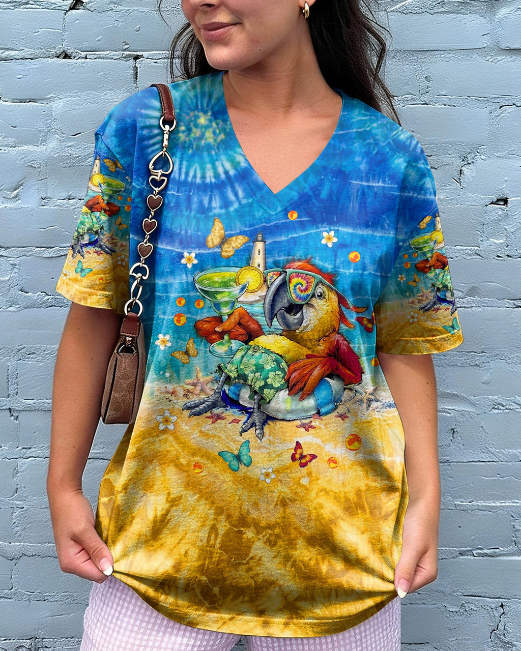 I'M ON ISLAND TIME PARROT ALL OVER PRINT - TLNT0805262