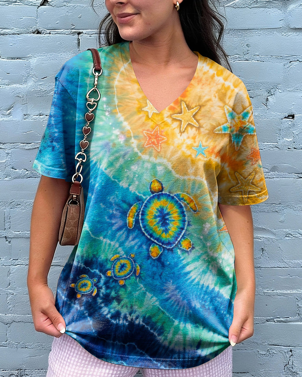 THREE TURTLES BEACH SAND BURST ALL OVER PRINT  - TLTW2206261