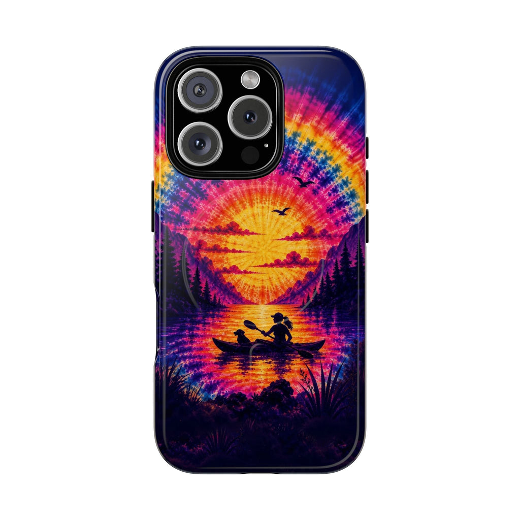 KAYAK LAKE DAY WITH DOG SUNSET MAGNETIC PHONE CASE - TLHG2406262
