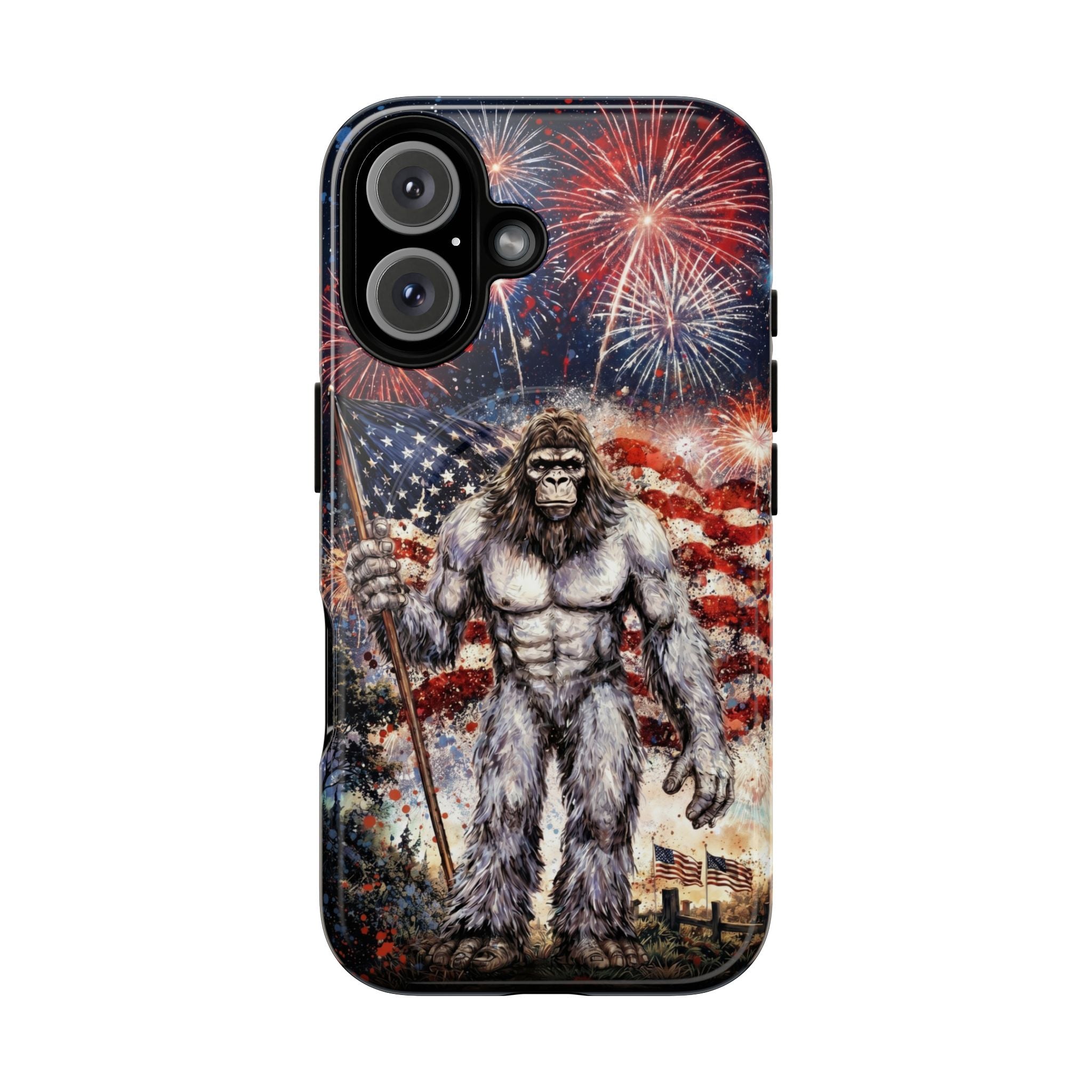 BIGFOOT FIREWORK STARS AND STRIPES MAGNETIC PHONE CASE  - TLNO1905262