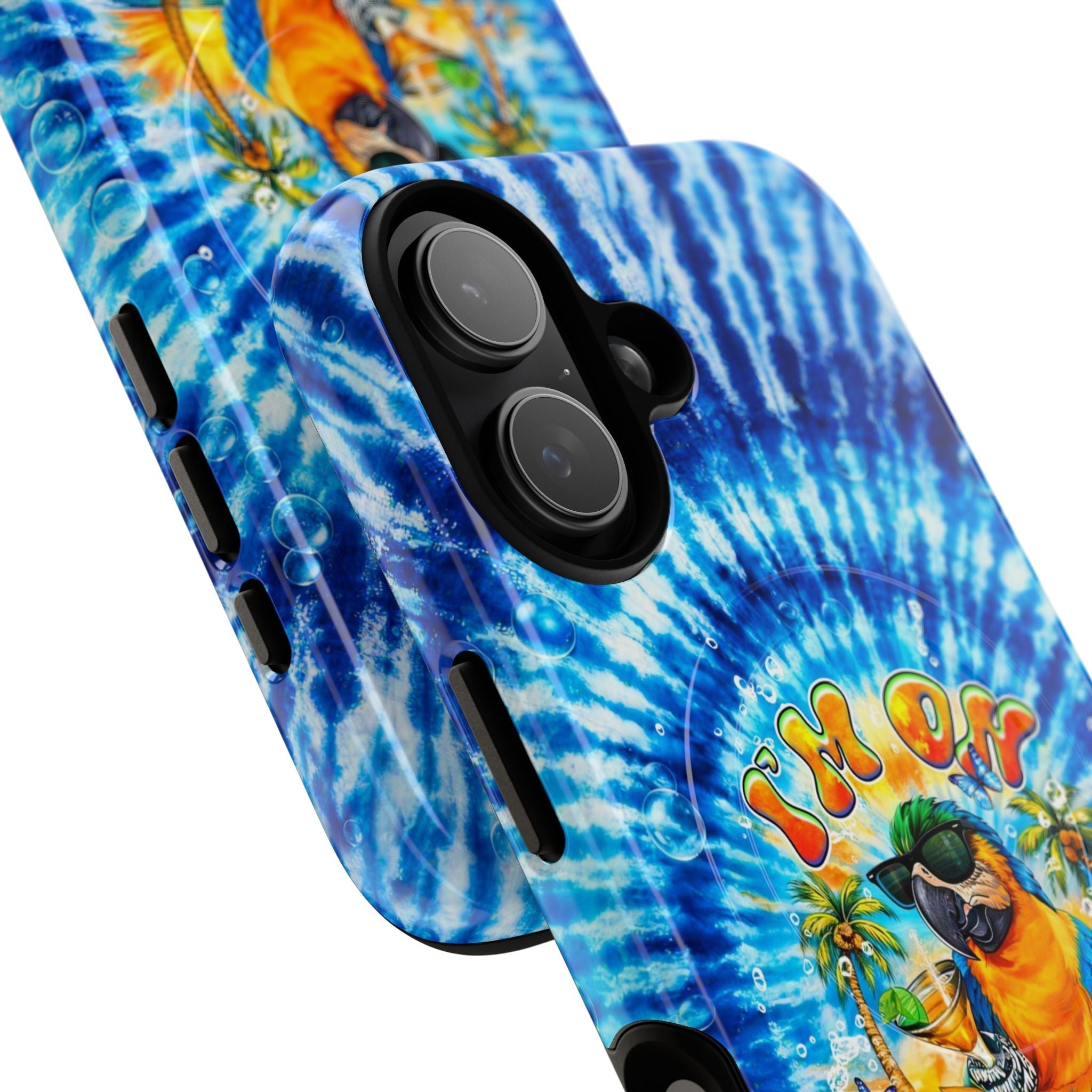 I'M ON ISLAND TIME PARROT  MAGNETIC PHONE CASE  - TLHG1604261