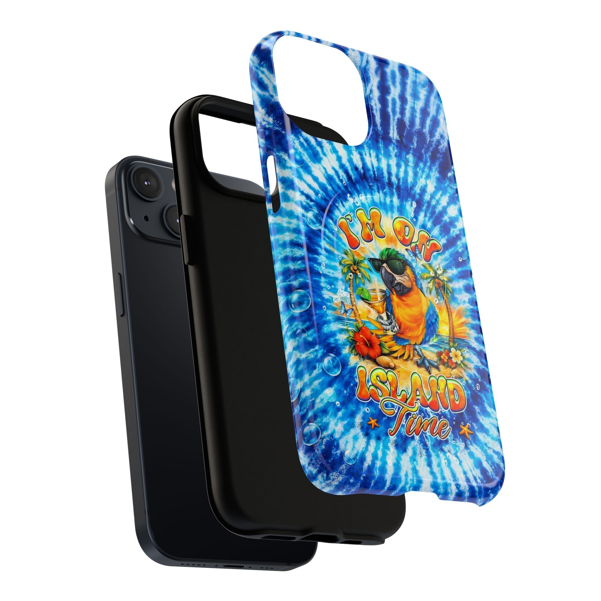 I'M ON ISLAND TIME PARROT  MAGNETIC PHONE CASE  - TLHG1604261
