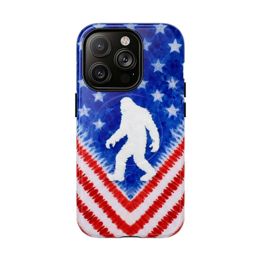 BIGFOOT FLAG RED WHITE & BLUE SWIRL MAGNETIC PHONE CASE  - TLTW2105265