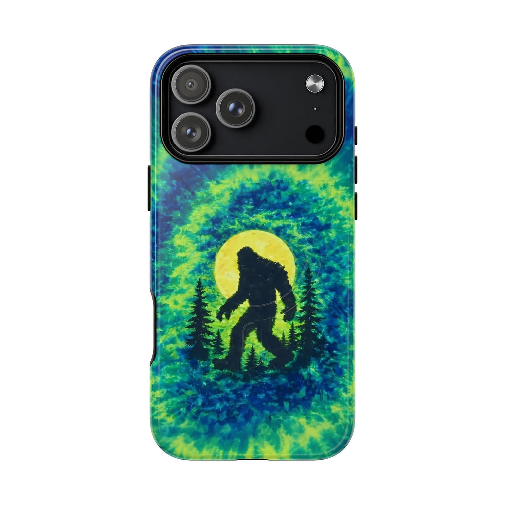 BIGFOOT IN THE FOREST GREEN BLUE SWIRL MAGNETIC PHONE CASE  - TLNO0505262