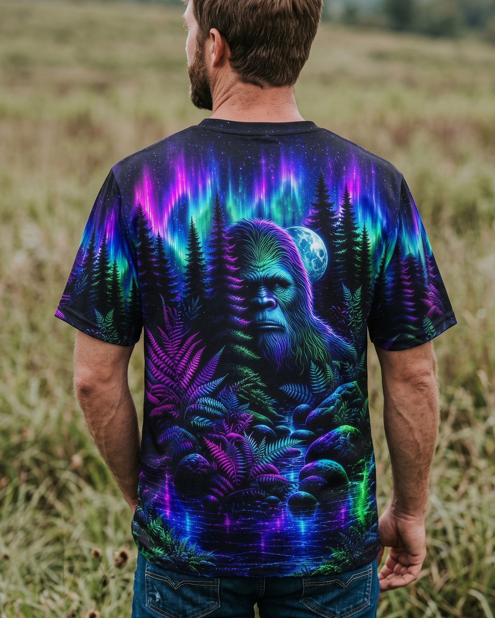 BIGFOOT UNDER THE AURORA SKY ALL OVER PRINT  - TLTW0607265