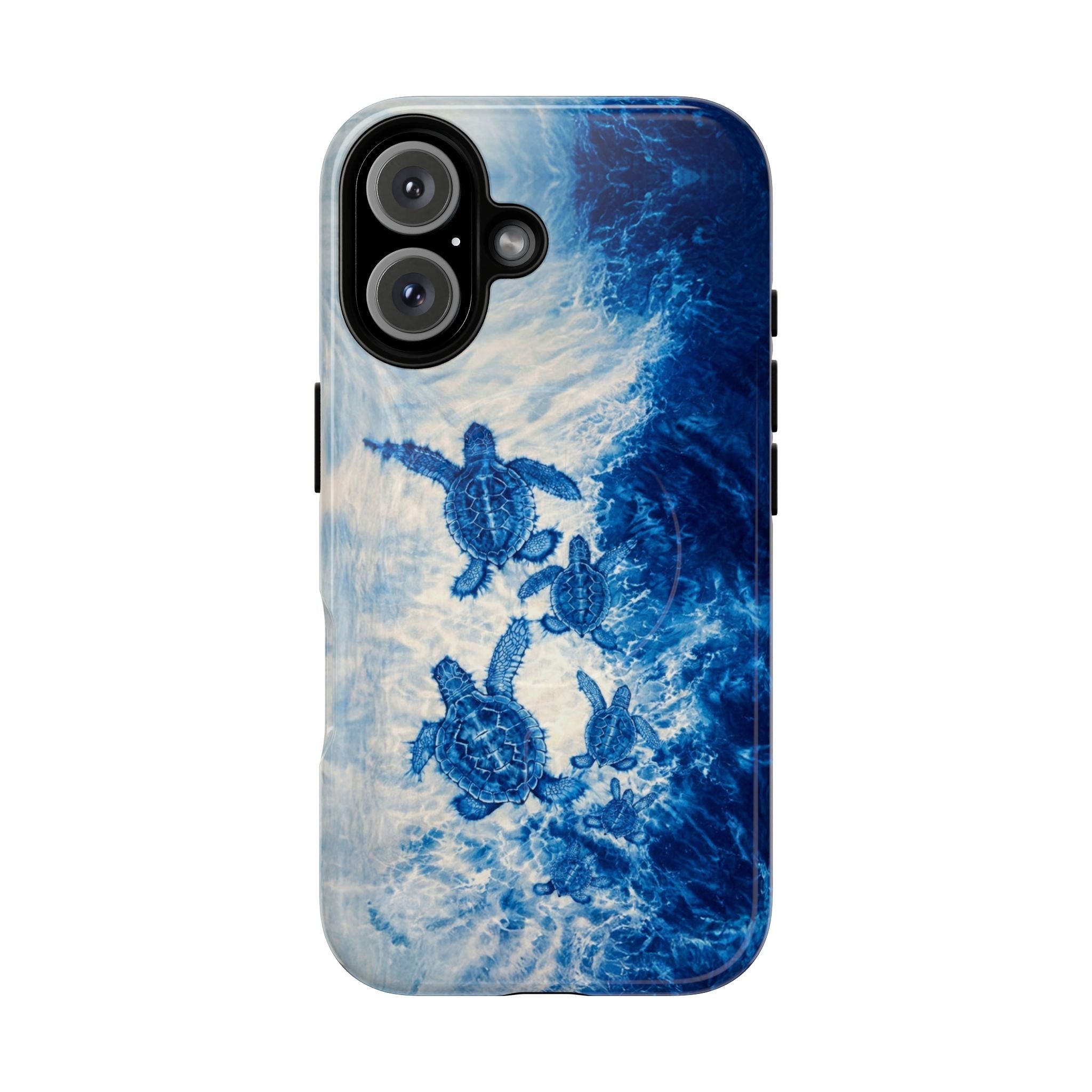 SEA TURTLE FAMILY WAVES MAGNETIC PHONE CASE  - TLTW1704264