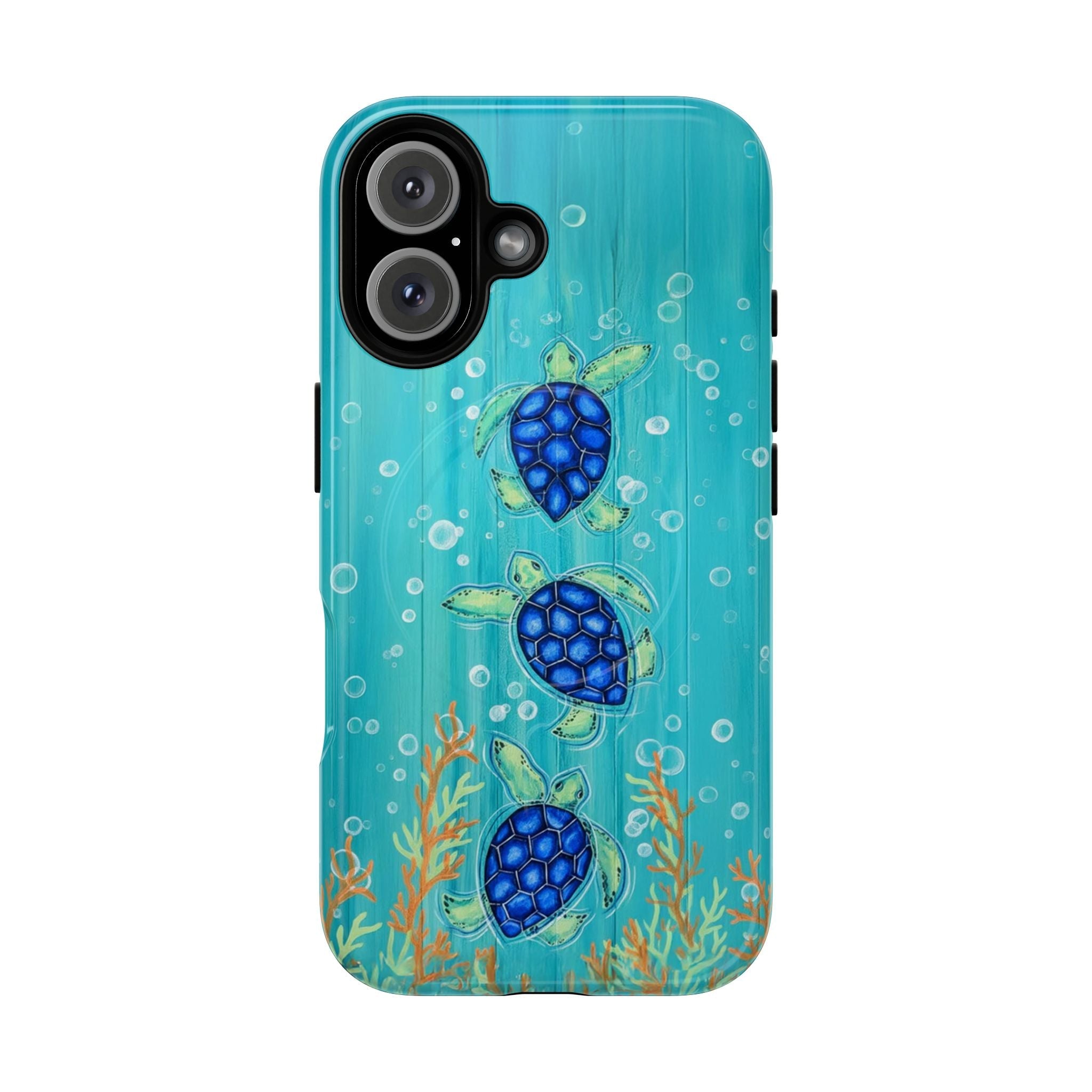 THREE SEA TURTLE MAGNETIC PHONE CASE  - TLTW2804264