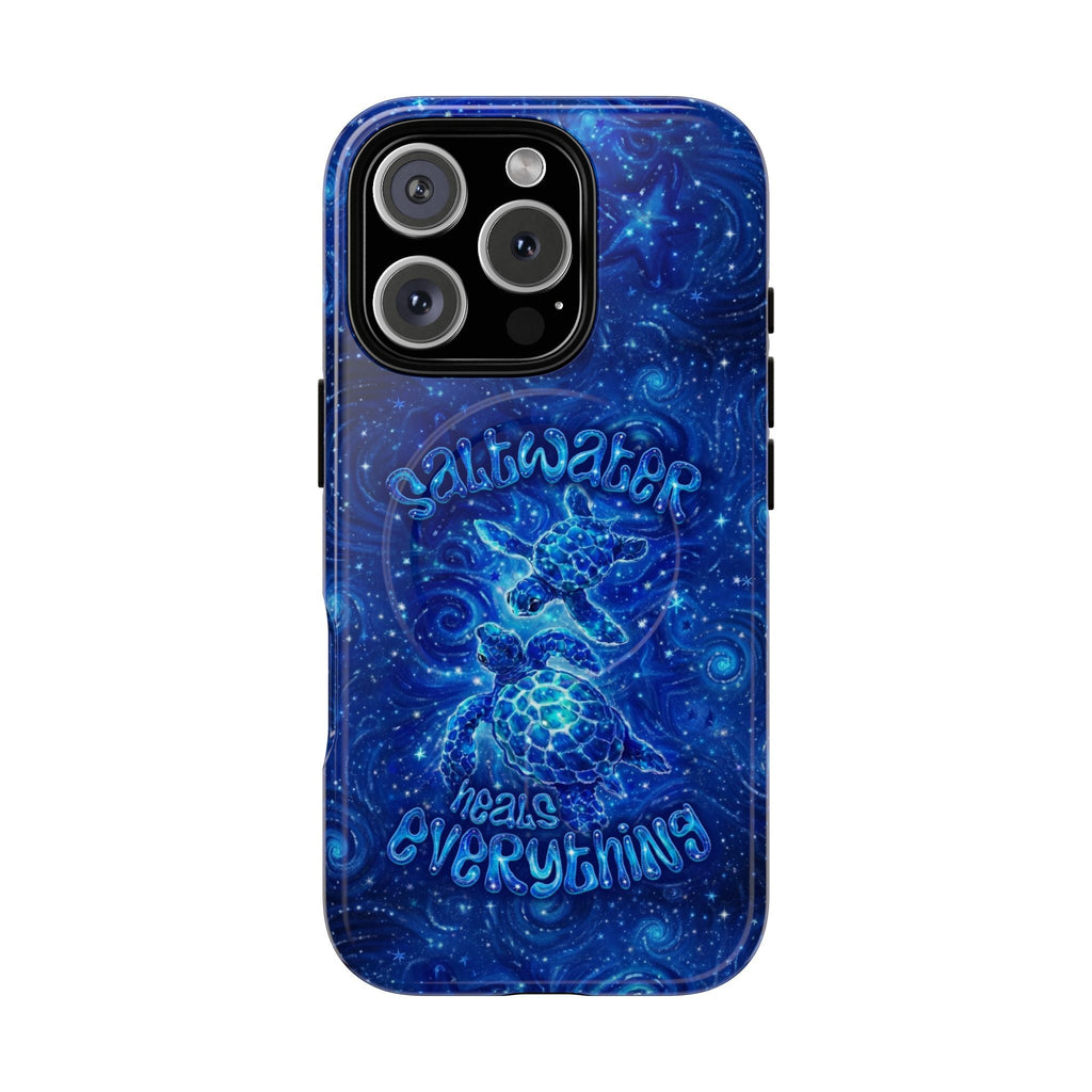 SALTWATER HEALS EVERYTHING TURTLE MAGNETIC PHONE CASE  - TLNO2304261