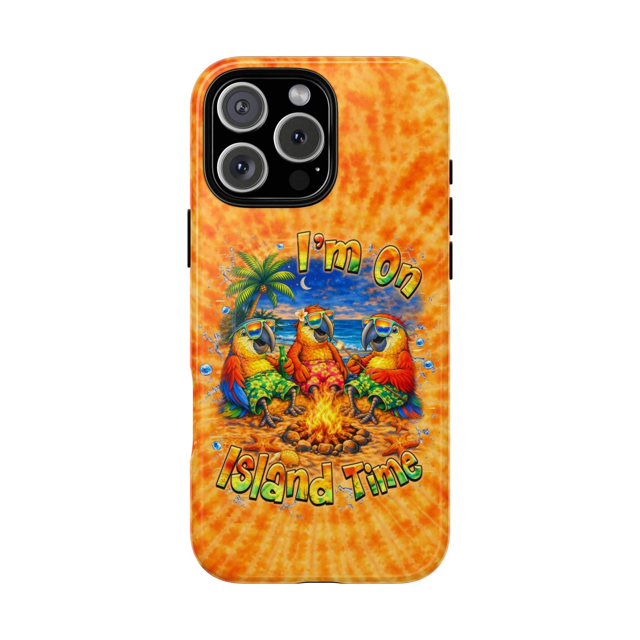 I'M ON ISLAND TIME PARROT SWIRL MAGNETIC  PHONE CASE  - TLHN1405264