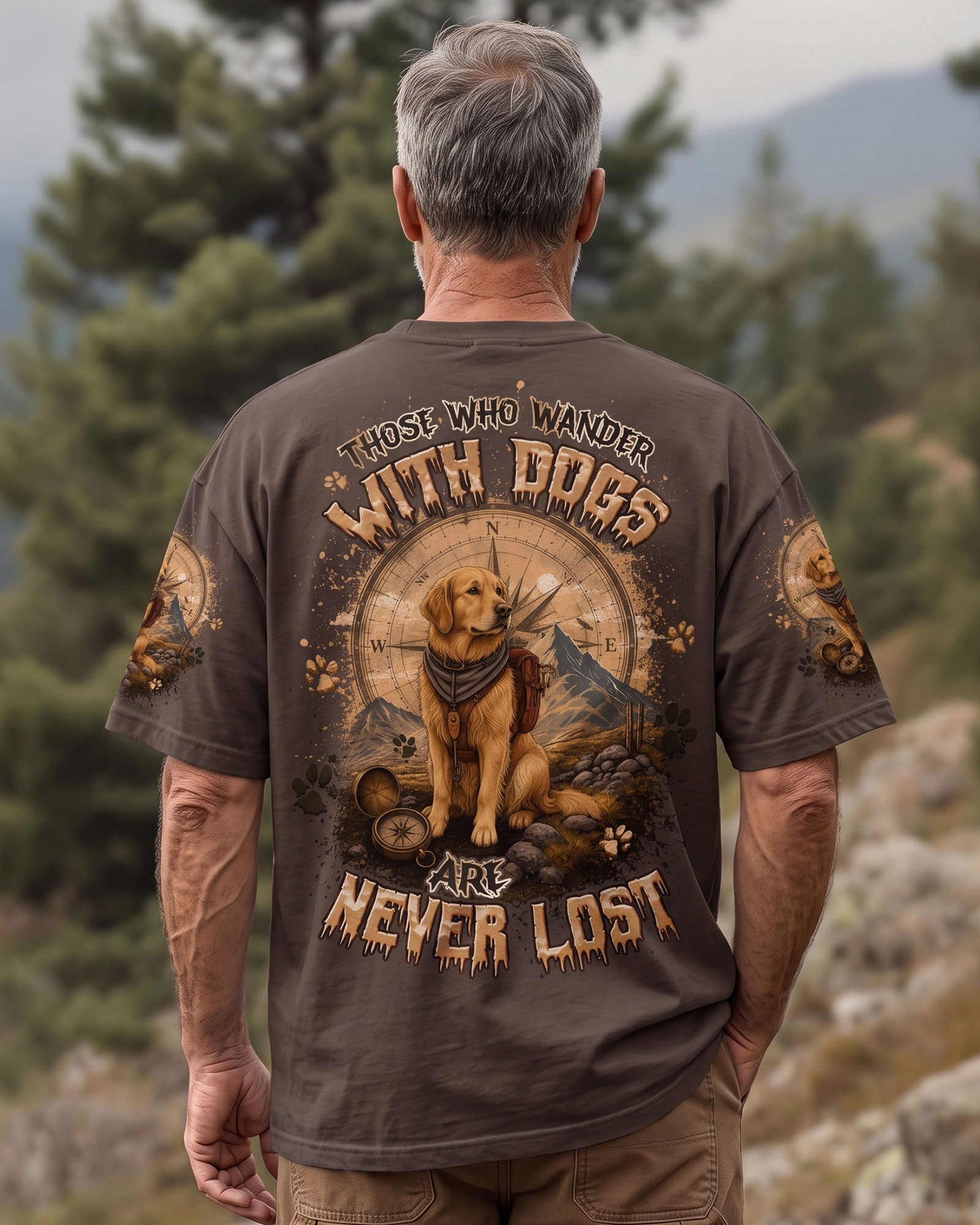 THOSE WHO WANDER WITH DOGS GOLDEN RETRIEVER DOG ALL OVER PRINT - TLTW0707262
