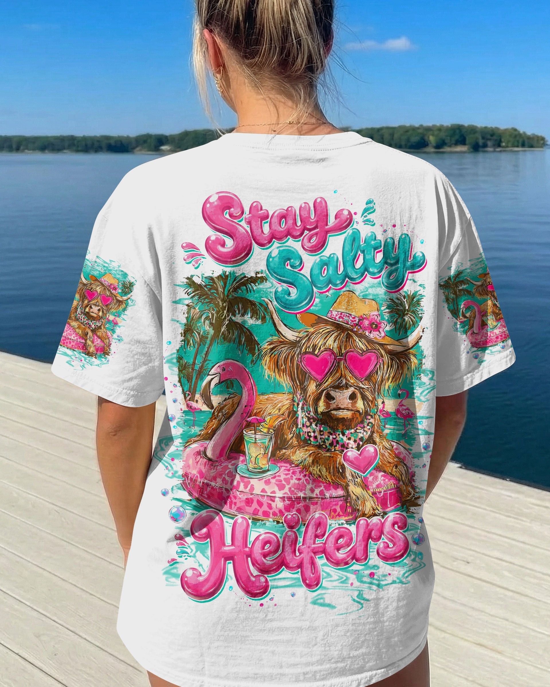 STAY SALTY HEIFERS COW BEACH ALL OVER PRINT  - TLTW1905261