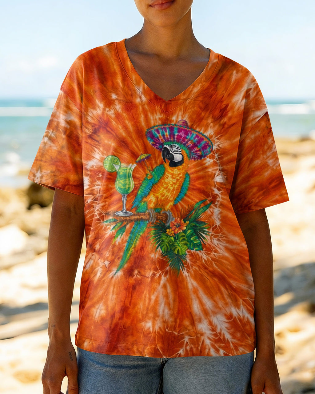 POLLY WANTS A COCKTAIL PARROT ALL OVER PRINT  - TLNO1404262