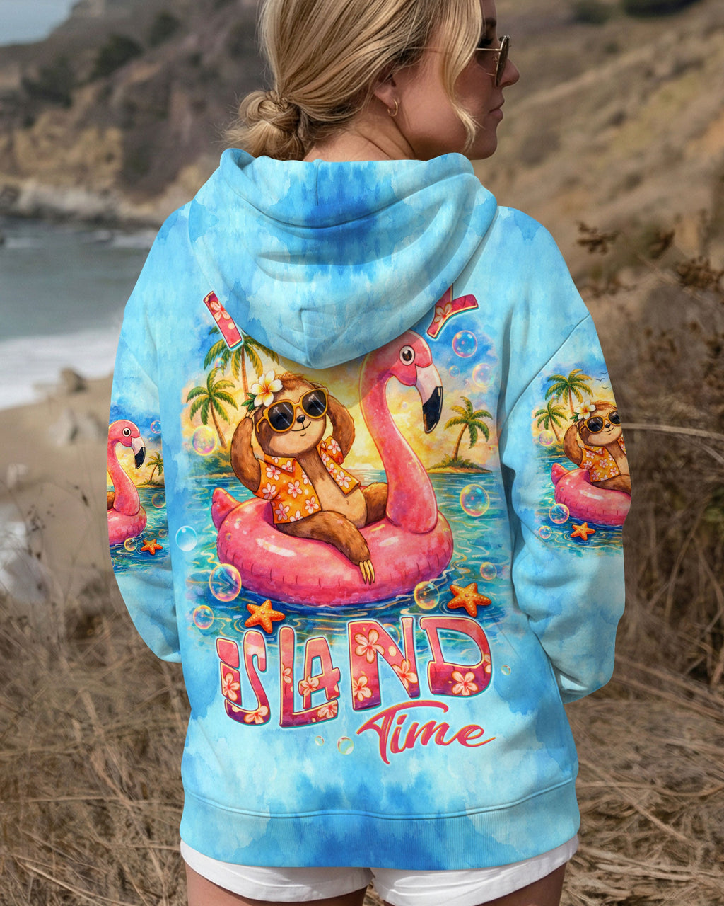 MENTALLY ON ISLAND TIME SLOTH ALL OVER PRINT - TLTW0704262